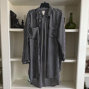 Chico's Monochrome Striped Shirt